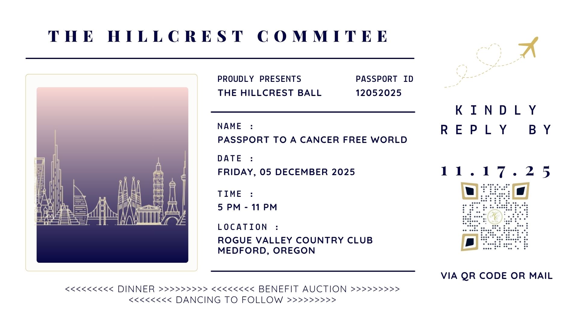 Hillcrest Ball 2025 Website Invitation